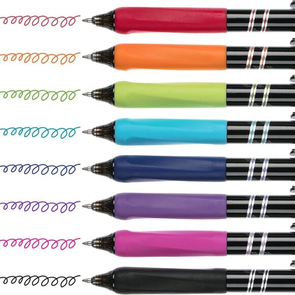 Retractable Gel Pens, 8 Pack, Vibrant Barrels, Fast Dry, Colorful Ink Gel Pens F - Picture 9 of 9